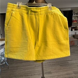 Lululemon Bright Yellow Drawstring Shorts